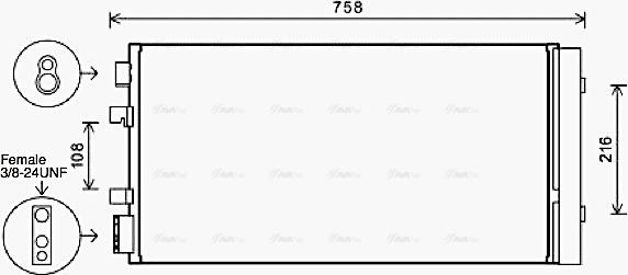 Ava Quality Cooling RTA5483D - Συμπυκνωτής, σύστ. κλιματισμού www.parts5.com