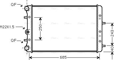 Ava Quality Cooling SAA2006 - Radiador, refrigeración del motor www.parts5.com