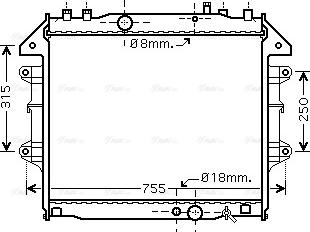 Ava Quality Cooling TO 2432 - Chladič, chlazení motoru www.parts5.com