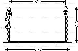 Ava Quality Cooling TOA5585 - Condenser, air conditioning www.parts5.com