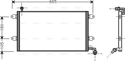 Ava Quality Cooling VN5137 - Condenser, air conditioning www.parts5.com