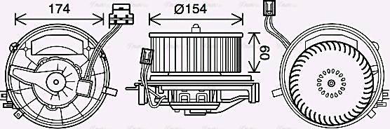 Ava Quality Cooling VN8399 - Ventilador habitáculo www.parts5.com