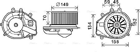 Ava Quality Cooling VN8352 - Interior Blower parts5.com