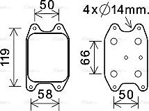 Ava Quality Cooling VN3394 - Uljni hladnjak, ulje za motor www.parts5.com