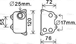 Ava Quality Cooling VN3390 - Масляный радиатор, двигательное масло www.parts5.com