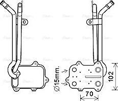 Ava Quality Cooling VN3389 - Hladilnik olja, motorno olje www.parts5.com