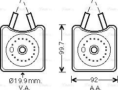 Ava Quality Cooling VN3215 - Moottoriöljyn jäähdytin www.parts5.com