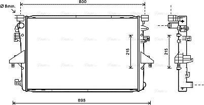 Ava Quality Cooling VN2317 - Radiator, engine cooling www.parts5.com