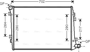 Ava Quality Cooling VN2224 - Radiador, refrigeración del motor www.parts5.com