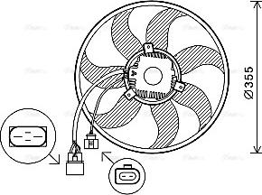 Ava Quality Cooling VN7534 - Fan, radiator www.parts5.com