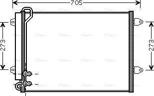 Ava Quality Cooling VNA5225D - Condenser, air conditioning www.parts5.com