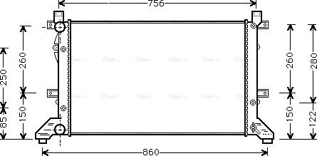 Ava Quality Cooling VNA2155 - Radiador, refrigeración del motor www.parts5.com