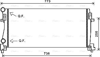Ava Quality Cooling VNA2340 - Radiateur, refroidissement du moteur www.parts5.com