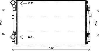 Ava Quality Cooling VNA2338 - Радиатор, охлаждане на двигателя www.parts5.com