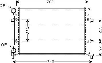 Ava Quality Cooling VNA2205 - Motor su radyatörü www.parts5.com