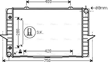 Ava Quality Cooling VO 2118 - Radiator, racire motor parts5.com