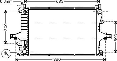 Ava Quality Cooling VO 2117 - Radiator, engine cooling www.parts5.com