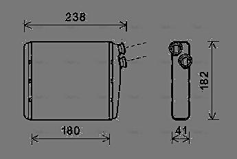 Ava Quality Cooling VOA6163 - Heat Exchanger, interior heating www.parts5.com