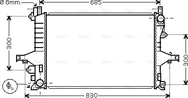 Ava Quality Cooling VOA2114 - Radiator, racire motor www.parts5.com