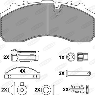 Mercedes-Benz N0084206020 - Komplet kočnih obloga, disk kočnica www.parts5.com