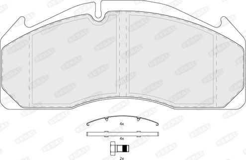 Beral BCV29125TK - Set placute frana,frana disc www.parts5.com