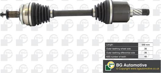 BGA DS9706LA - Drive Shaft parts5.com