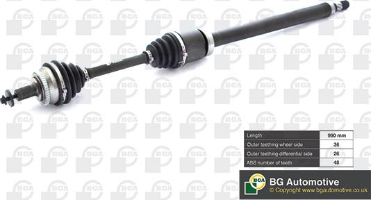 BGA DS9706RA - Hajtótengely www.parts5.com