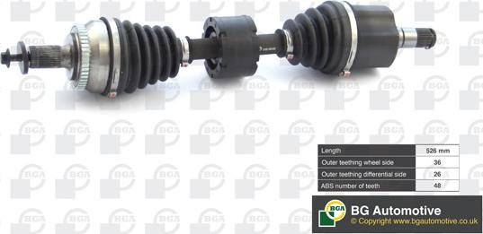 BGA DS9707LA - Drive Shaft parts5.com