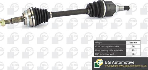 BGA DS7610L - Приводной вал www.parts5.com