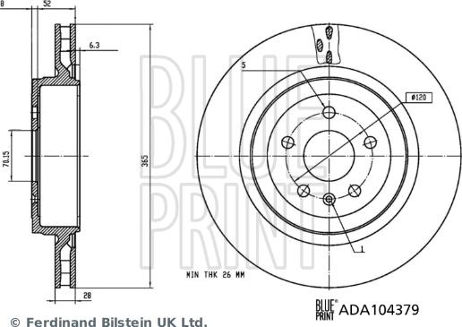 Blue Print ADA104379 - Disc frana www.parts5.com