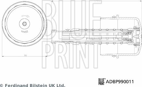 Blue Print ADBP990011 - Fedél, olajszűrő ház www.parts5.com