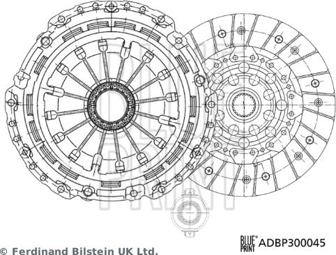 Blue Print ADBP300045 - Spojková sada www.parts5.com