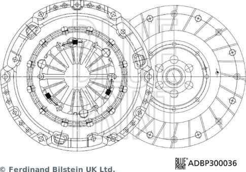 Blue Print ADBP300036 - Komplet sklopke www.parts5.com