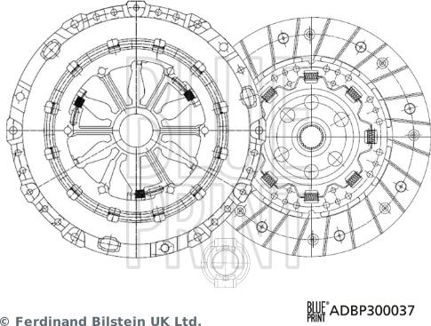 Blue Print ADBP300037 - Komplet spojke www.parts5.com