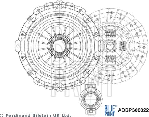 Blue Print ADBP300022 - Komplet spojke www.parts5.com