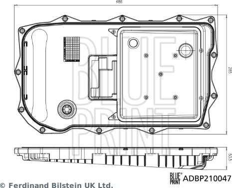 Blue Print ADBP210047 - Filtr hydrauliczny, automatyczna skrzynia biegów www.parts5.com