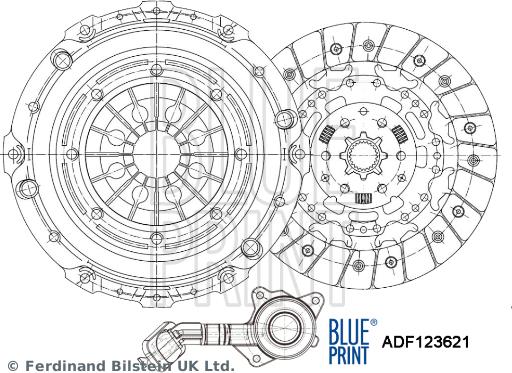 Blue Print ADF123621 - Set ambreiaj parts5.com