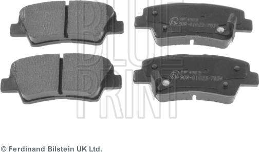 Blue Print ADG042100 - Piduriklotsi komplekt,ketaspidur www.parts5.com