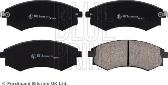 Blue Print ADG04233 - Brake Pad Set, disc brake www.parts5.com