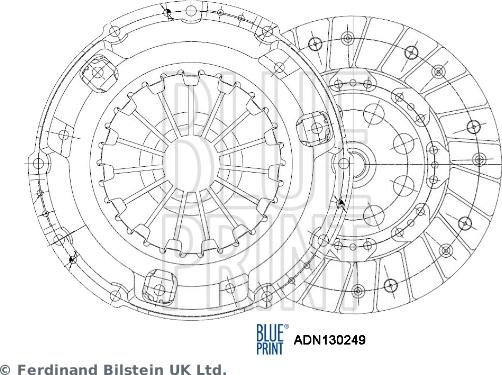 Blue Print ADN130249 - Комплект сцепления www.parts5.com