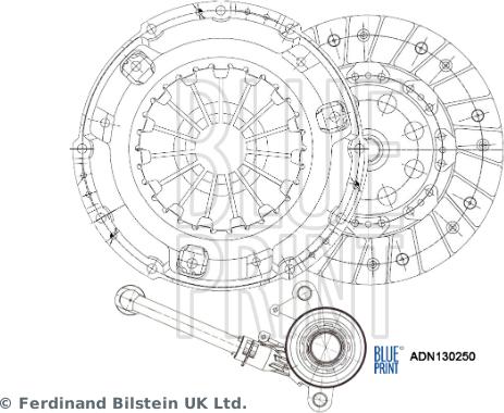 Blue Print ADN130250 - Kit de embrague www.parts5.com