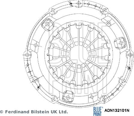 Blue Print ADN132101N - Нажимной диск сцепления www.parts5.com