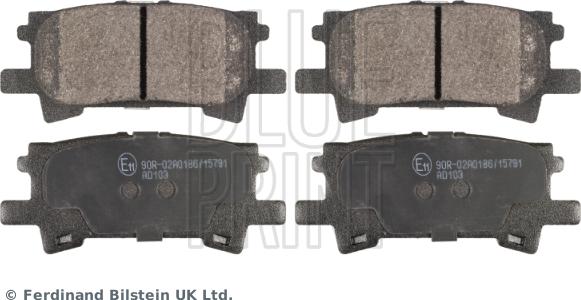 Blue Print ADT342154 - Brake Pad Set, disc brake www.parts5.com