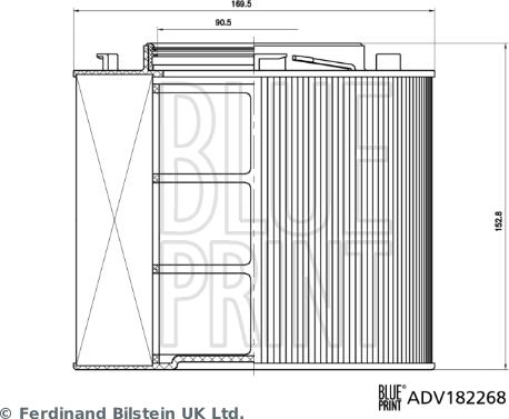 Blue Print ADV182268 - Air Filter www.parts5.com