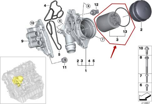 BMW 11 42 7 953 129 - Oil Filter www.parts5.com