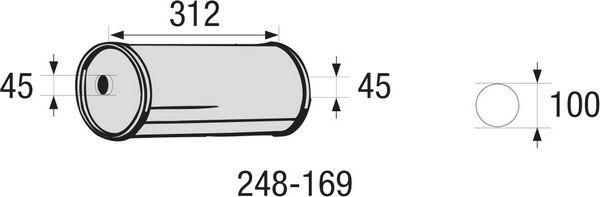 Bosal 248-169 - Srednji glusnik, univerzalen www.parts5.com