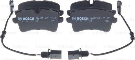 BOSCH 0 986 494 915 - Тормозные колодки, дисковые, комплект www.parts5.com