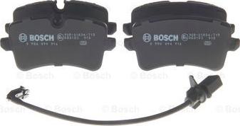 BOSCH 0 986 494 916 - Sada brzdových destiček, kotoučová brzda www.parts5.com