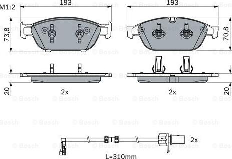 BOSCH 0 986 494 986 - Fren balata seti, diskli fren www.parts5.com