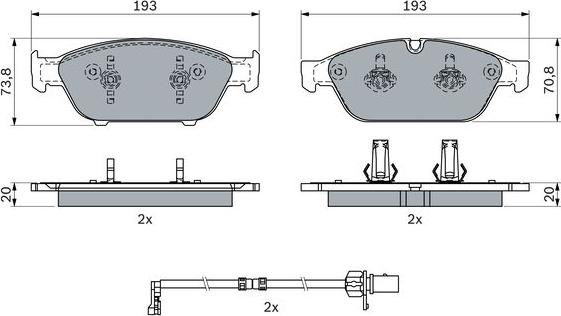 BOSCH 0 986 494 987 - Set placute frana,frana disc www.parts5.com